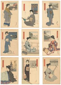 Ishii Hakutei / Complete set of 12 Views of Tokyo