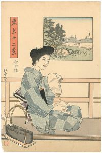石井柏亭「東京十二景　向じま」