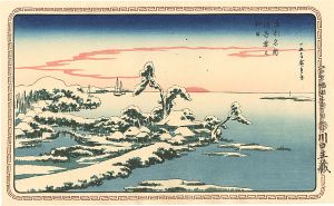 Famous Views of the Eastern Capital / Snow on New Year's Day at Susaki 【Reproduction】