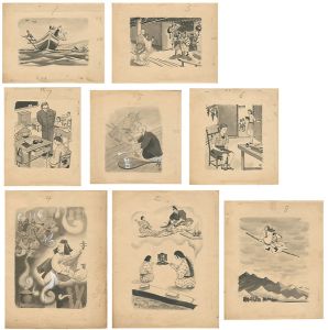 稗田一穂「自筆挿絵原画　文芸童話集」