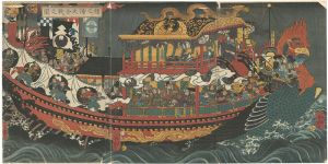 芳艶「壇之浦大合戦之図」