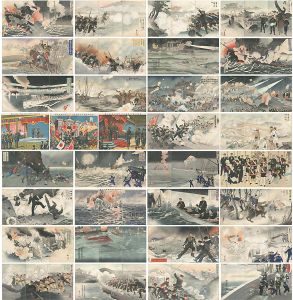清親　他「日露戦争画帖」
