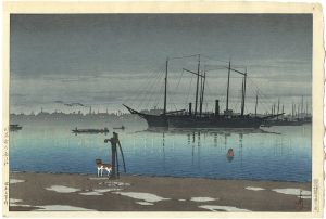 東京二十景　明石町乃雨後