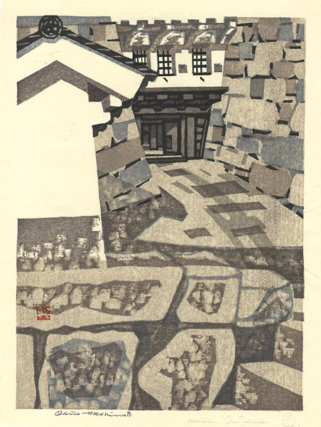 橋本興家「天守閣の門」