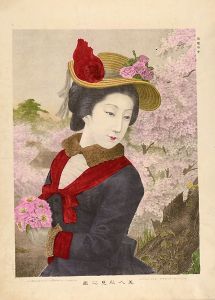 美人花見之図