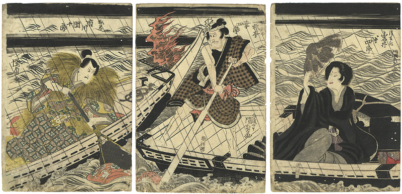 Kunisada I “Kabuki Scene from Sumidagawahananogoshozome”