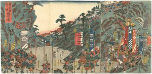 貞信「越前国金ヶ崎　城攻之図」