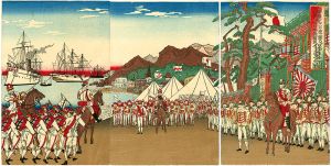 作者不詳「海陸兵公使館及ビ日本居留民保護之図」