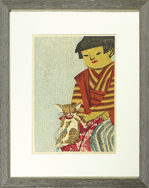 前川千帆「野の娘たち『女児と猫』」
