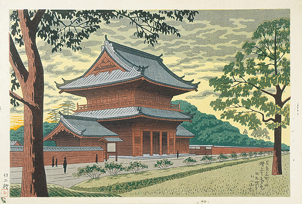 Asano Takeji “Famous Places of Tokyo / Zoujouji twilight”