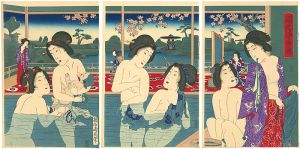 周延「開化温泉の図 【復刻版】」