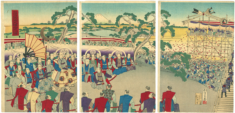 玉英「幕府御本丸棟上式之図」