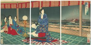 安治（探景）「両国煙火図」