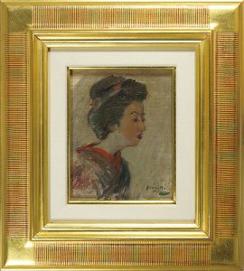 中澤弘光「自筆画　舞妓（仮題）」