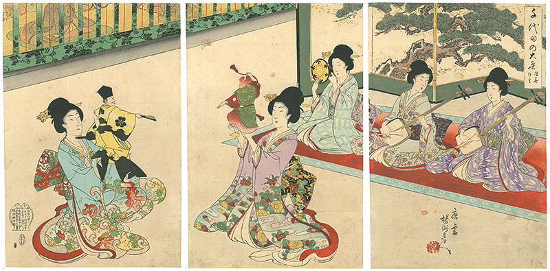 Chikanobu “Chiyoda Inner Palace / Saruwaka Kyogen”