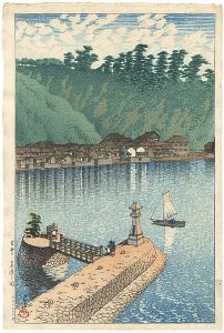 Kawase Hasui / Souvenirs of Travel, Third Series / Mihogaseki Beach in Izumo Province