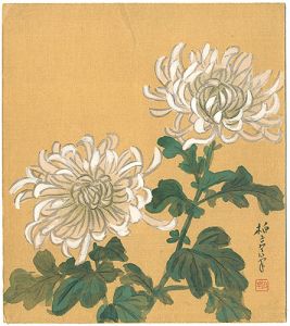 石井柏亭「自筆画色紙　」