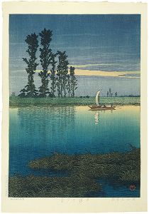 Kawase Hasui / Evening at Ushibori 