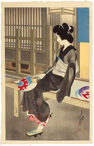 小田富弥「夕涼み」