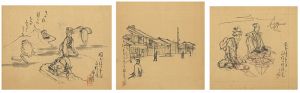 鈴木朱雀「自筆画稿　岡本綺堂「白蝶怪」下図」