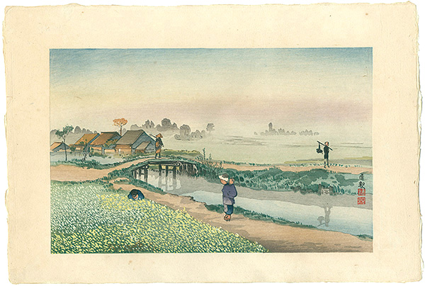 清親「砂於（砂村）の春色」