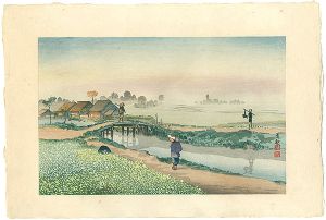清親「砂於（砂村）の春色」