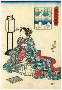 Kuniyoshi / Biographies of Wise Women and Virtuous Wives / Izutsu-hime [賢女烈婦傳　井筒姫]