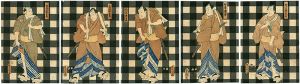 豊国三代「役者見立五人男」