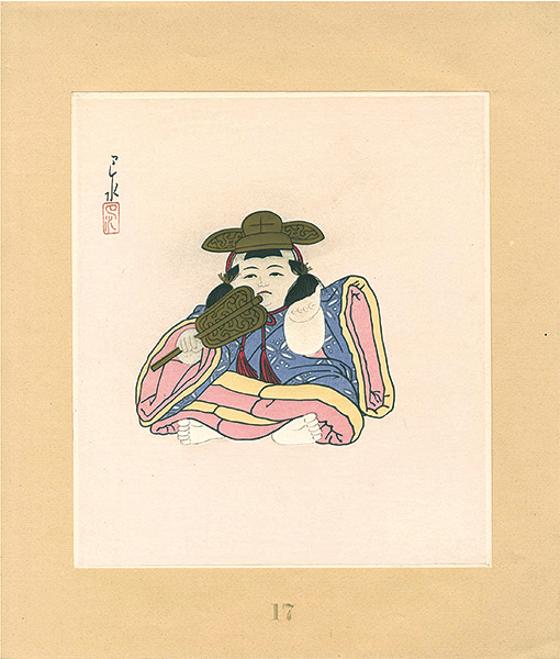 川瀬巴水「御所人形」