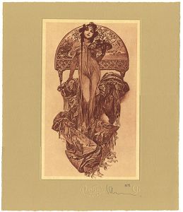 Alfons Mucha / Woman Carrying Bowl of Fruit
