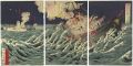 清国軍艦沈没之図