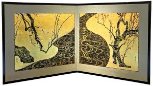 尾形光琳「紅白梅図」