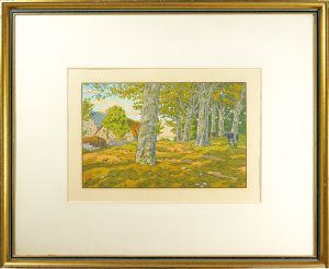 Henri Riviere / Le Beau Pays de Bretagne Le Bois de hetres Kerzardern