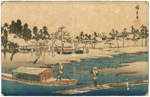 広重初代「東都名所　真崎雪晴之図」