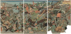 国芳「奥州高舘城大合戦之図」