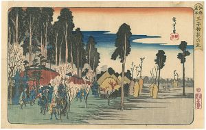 広重初代「江都名所　王子稲荷の杜」
