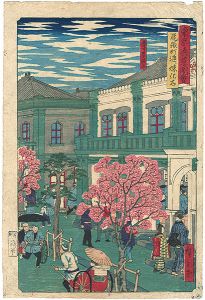 東京真景図会　尾張町通り煉瓦石