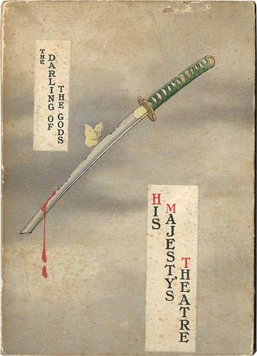 “Theatre Programme : THE DARLING OF THE GODS” 牧野義雄挿画