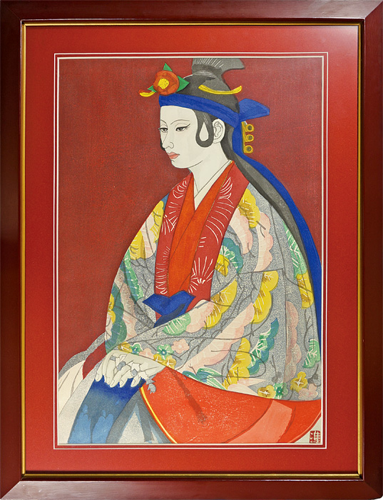 Sekino Junichiro “Waiting to Go on Stage (Takeko Sato, Ryukyu Dancer)”