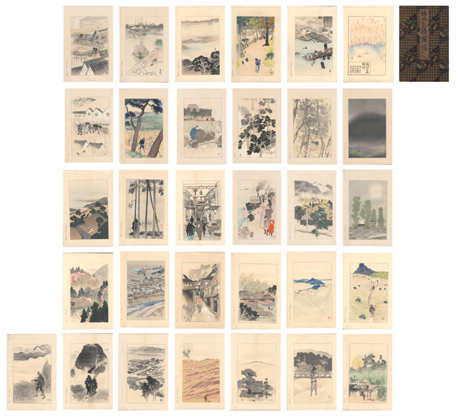 赤松麟作 野田九浦 水島爾保布 永井瓢斎 幡恒春 「阪神名勝図絵」