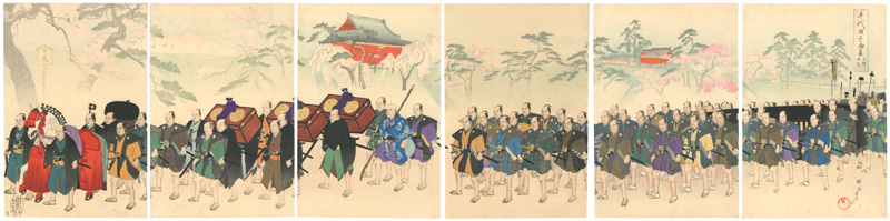 周延「千代田之御表　上野御成」