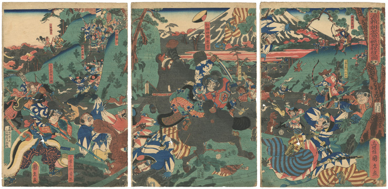 国久「源頼朝公富士之裾野牧狩之図」