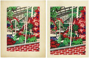 自筆原画・版画　花壇