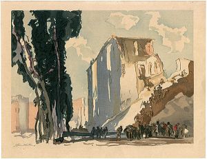 Frank Brangwyn / Earthquakes in Messina, Italy