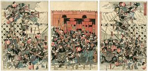 国芳「忠臣蔵夜討之図」