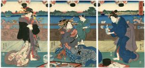 国芳「宮戸川岸の賑ひ」