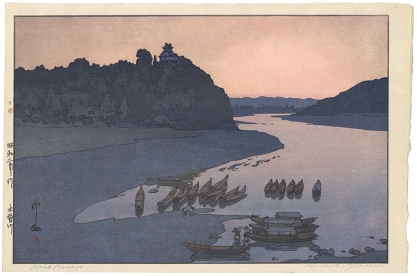 吉田博「木曽川」