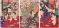 宦女桜筵連歌ノ図
