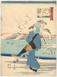 広重初代「古歌六玉川　陸奥　野田」