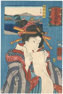国芳「山海愛度図会　備前水母」
